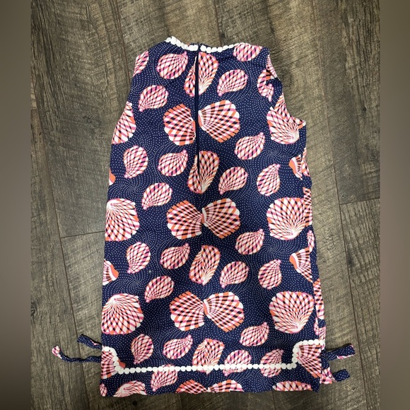 Kids Lilly Pulitzer Navy and Pink seashell Pattern shift Dress - Picture 6 of 6